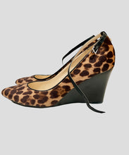 Load image into Gallery viewer, Nine West CEAPXP2 Leopard Wedges Sz 10