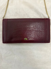 Load image into Gallery viewer, Vintage Style Horse Carriage Wallet on Chain Crossbody - Burgundy Pebbled Bag
