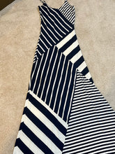 Load image into Gallery viewer, 6.10.22 DRESS Sz S Navy Blu/White Stripe Maxi
