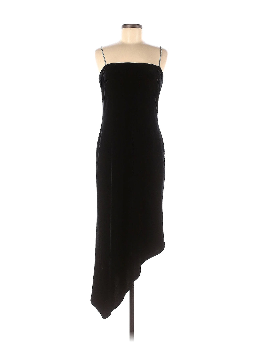 4.21.22 DRESS Sz 10 Black High Low Ruffle Bottom